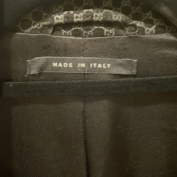 Black Gucci Guccissima gg blazer jacket suede size 48 so hot - Picture 3 of 7